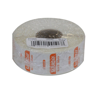 NCCO National Checking 1 Inch X 1 Inch Trilingual Orange Saturday Permanent Label, 1 x 1000 each Case - DOT product image 3