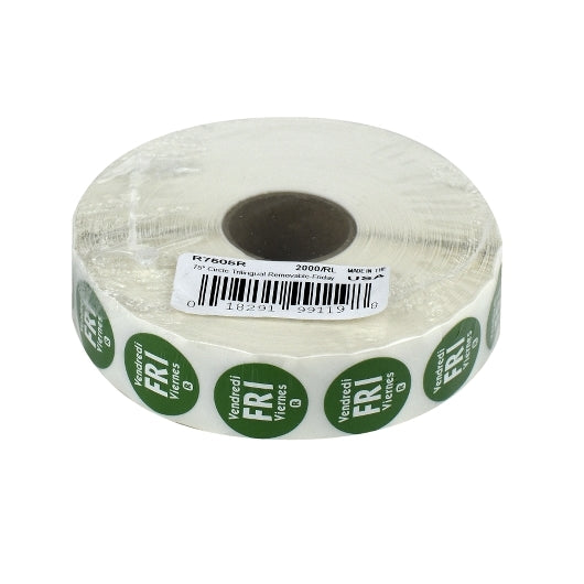 NCCO National Checking .75 Inch Circle Trilingual Removable Green Friday Label, 1 x 2000 each Case - DOT product image 2