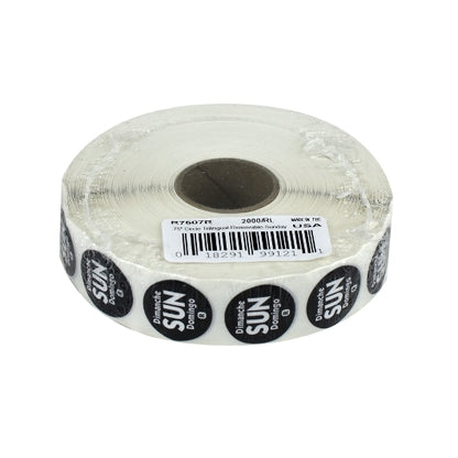 NCCO National Checking .75 Inch Circle Trilingual Removable Black Sunday Label, 1 x 2000 each Case - DOT product image 2
