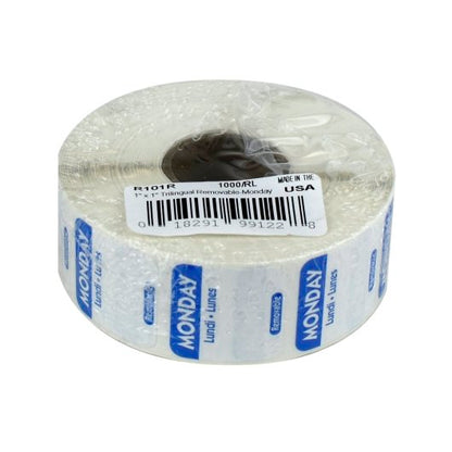 NCCO National Checking 1 Inch X 1 Inch Trilingual Blue Monday Removable Label, 1 x 1000 each Case - DOT product image 4