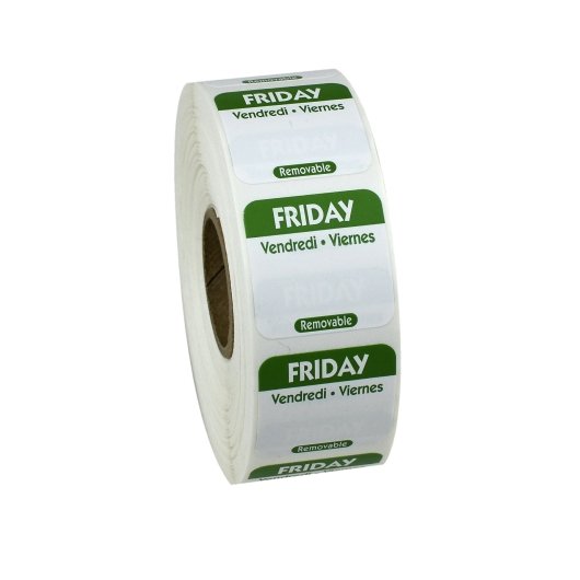 NCCO National Checking 1 Inch X 1 Inch Trilingual Green Friday Removable Label, 1 x 1000 each Case - DOT product image 3
