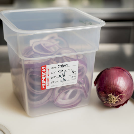 NCCO National Checking 2X3 Trilingual Item-Date-Use By Wednesday Red, 1 x 500 each Case - DOT product image 8
