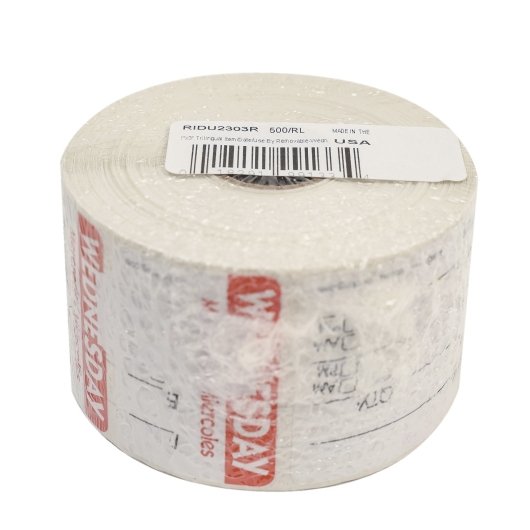 NCCO National Checking 2X3 Trilingual Item-Date-Use By Wednesday Red, 1 x 500 each Case - DOT product image 4