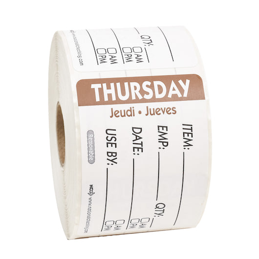 NCCO National Checking 2X3 Trilingual Item-Date-Use By Thursday Brown, 1 x 500 each Case - DOT product image 8