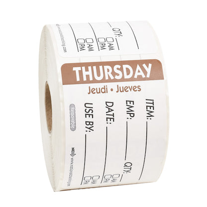 NCCO National Checking 2X3 Trilingual Item-Date-Use By Thursday Brown, 1 x 500 each Case - DOT product image 8