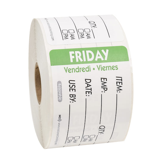 NCCO National Checking 2X3 Trilingual Item-Date-Use By Friday Green, 1 x 500 each Case - DOT product image 7