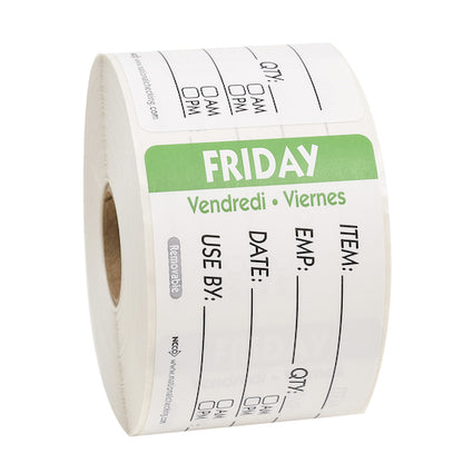 NCCO National Checking 2X3 Trilingual Item-Date-Use By Friday Green, 1 x 500 each Case - DOT product image 7