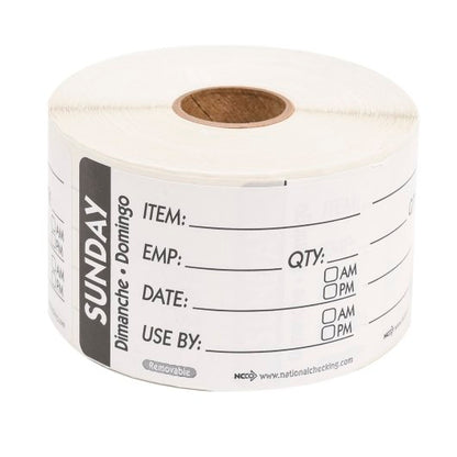 NCCO National Checking 2X3 Trilingual Item-Date-Use By Sunday Black, 1 x 500 each Case - DOT product image 4