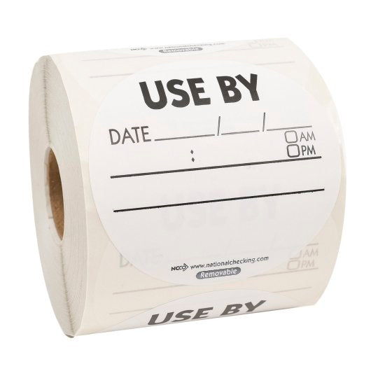 NCCO National Checking 3 Inch Circle Use By Removable Labels, 1 x 500 each Case - DOT product image 2