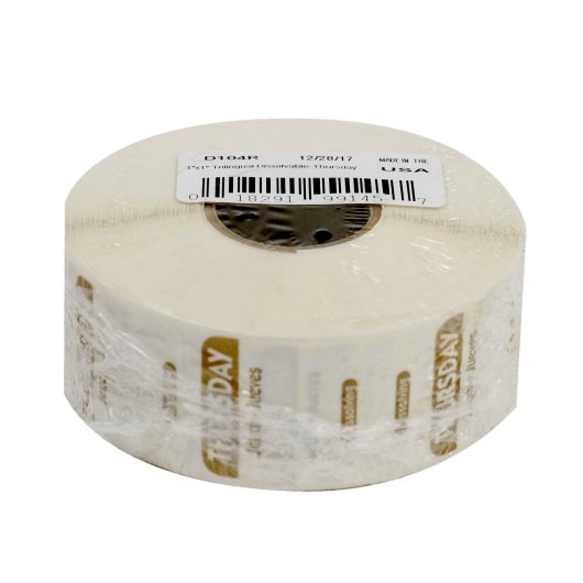 NCCO National Checking 1 Inch X 1 Inch Trilingual Brown Thursday Dissolvable Label, 1 x 1000 each Case - DOT product image 4