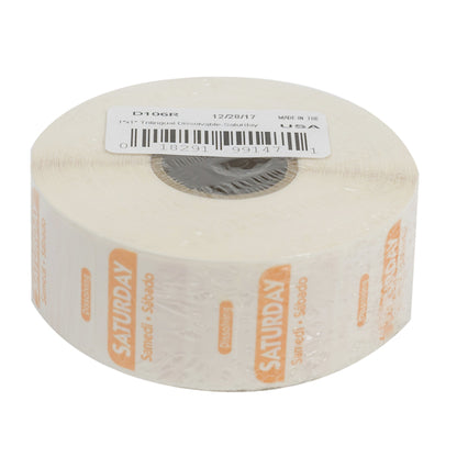 NCCO National Checking 1 Inch X 1 Inch Trilingual Orange Saturday Dissolvable Label, 1 x 1000 each Case - DOT product image 4