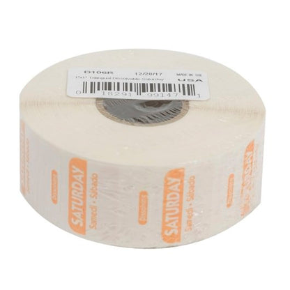 NCCO National Checking 1 Inch X 1 Inch Trilingual Orange Saturday Dissolvable Label, 1 x 1000 each Case - DOT product image 5