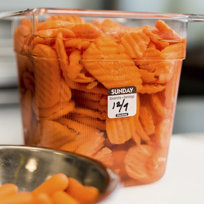 NCCO National Checking 1 Inch X 1 Inch Trilingual Black Sunday Dissolvable Label, 1 x 1000 each Case - DOT product image 6