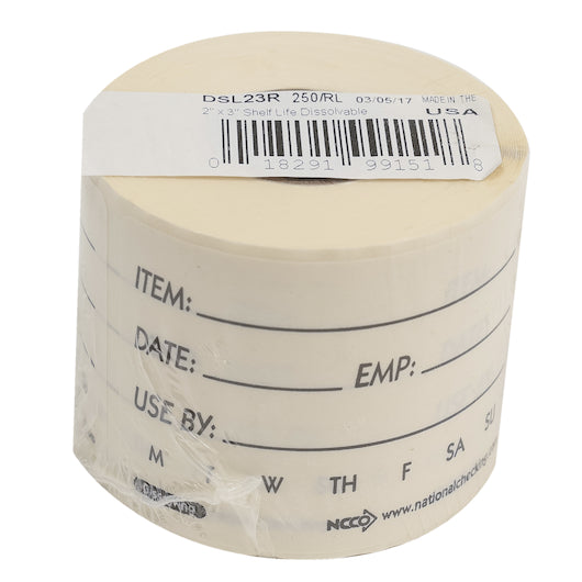 Ncco Dateit National Checking Company DateIt Shelf Life Dissolving Label Food Rotation Label, 1 x 250 RL Case - DOT product image 4