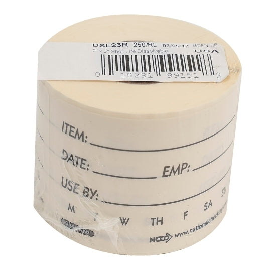 Ncco Dateit National Checking Company DateIt Shelf Life Dissolving Label Food Rotation Label, 1 x 250 RL Case - DOT product image 5