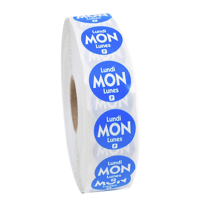 NCCO National Checking .75 Inch Circle Trilingual Permanent Blue Monday Label, 1 x 2000 each Case - DOT product image 6
