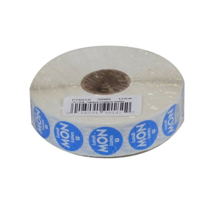 NCCO National Checking .75 Inch Circle Trilingual Permanent Blue Monday Label, 1 x 2000 each Case - DOT product image 4