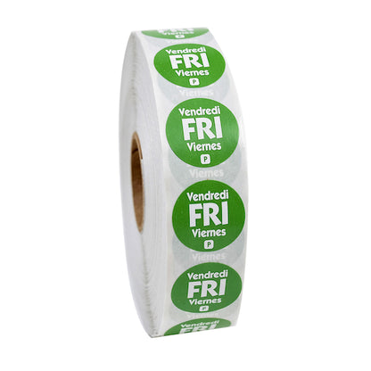 NCCO National Checking .75 Inch Circle Trilingual Permanent Green Friday Label, 1 x 2000 each Case - DOT product image 6
