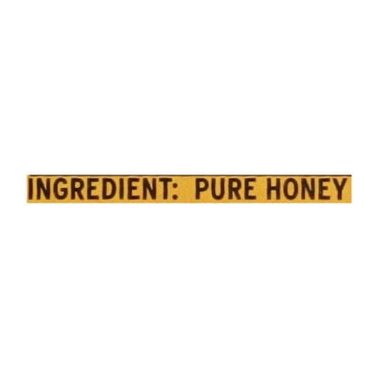 Sue Bee White Honey Bulk, 6 x 5 lb Case - Ingredients label