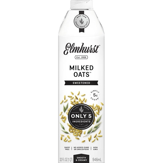 Elmhurst Oat Milk, 6 x 32 fl oz Case - Beverages