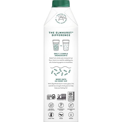 Elmhurst Unsweetened Milked Oats, 6 x 32 fl oz Case - DOT product image 3