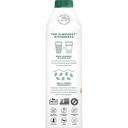 Elmhurst Unsweetened Almond Milk, 6 x 32 fl oz Case - DOT product image 3
