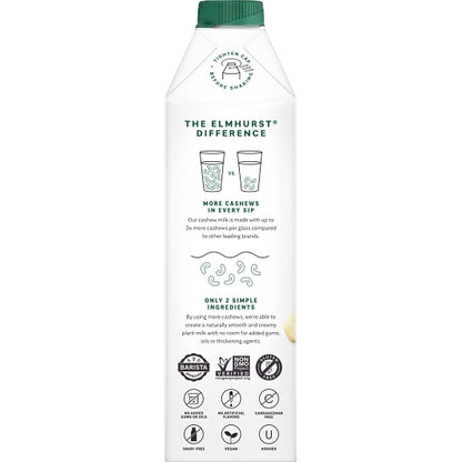 Elmhurst Unsweetened Cashew Milk, 6 x 32 fl oz Case - DOT product image 3