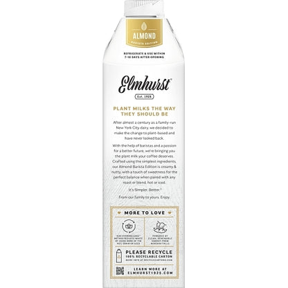Elmhurst Almond Milk Barista, 6 x 32 fl oz Case - DOT product image 4