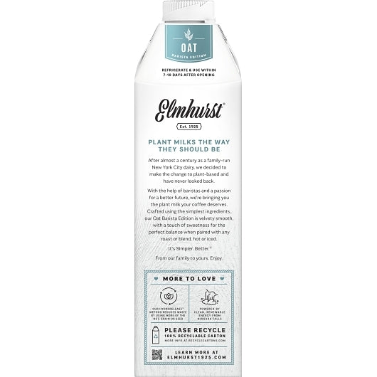 Elmhurst Barista Oat Milk, 6 x 32 fl oz Case - DOT product image 4