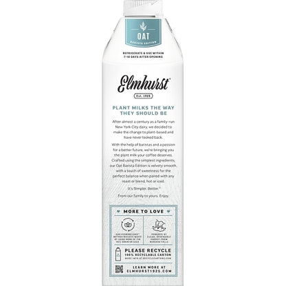 Elmhurst Barista Oat Milk, 6 x 32 fl oz Case - DOT product image 4