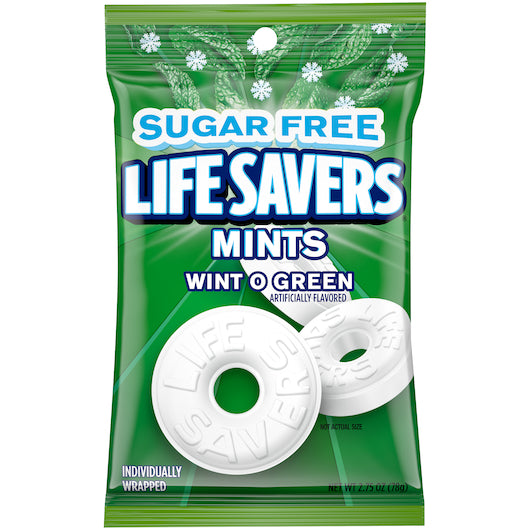 Life Savers CANDY LIFESAVER SUGAR FREE WINT-O-GREEN PEG BAG, 12 x 2.75 oz Case - DOT product image 6