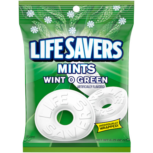 LifeSavers Wint O Wint-O-Green Candy, 12 x 6.25 oz Case - Candy & Confections