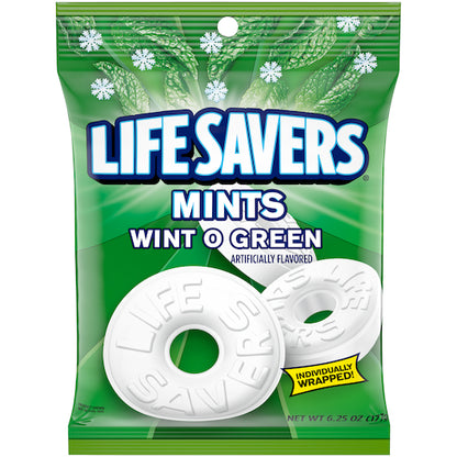 LifeSavers Wint O Wint-O-Green Candy, 12 x 6.25 oz Case - Candy & Confections