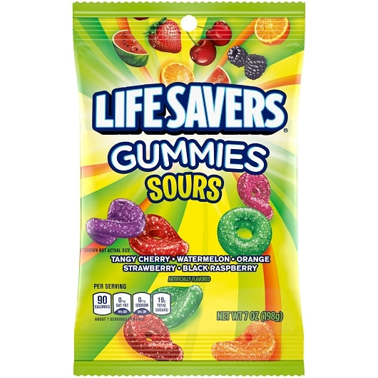 LifeSavers Gummies Sours Sour Candy Gummy Candy, 12 x 7 oz Case - DOT product image 3