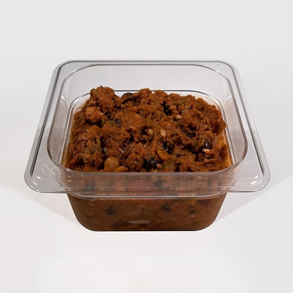 Reserve Beef Chili Reserve Savory Beef Chili With Spicy Pepper Trio Frozen Soup, 4 x 4 lb Case - Prepared Foods