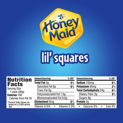 Honey Maid GRAHAM CRACKER LITTLE SQUARES, 72 x 1.06 oz Case - DOT product image 4