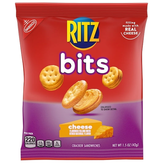 Ritz Bits Cracker Cheese, 60 x 1.5 oz Case - Crackers & Grahams