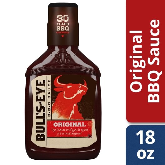 Bulls Eye Original BBQ Sauce Bottle, 12 x 18 oz Case - Condiments & Sauces