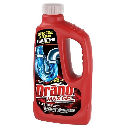 Drano Max Gel Clog Remover, 12 x 32 fl oz Case - Cleaners & Sanitizers