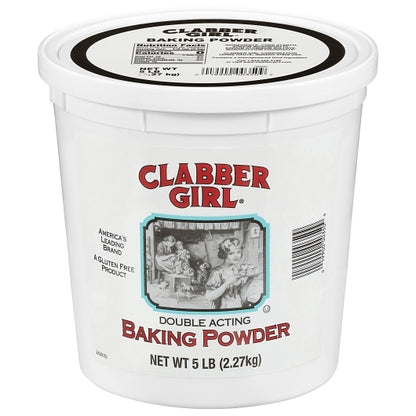 Clabber Girl Double Acting Baking Powder, 6 x 5 lb Case - Pantry Ingredients