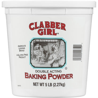 Clabber Girl Double Acting Baking Powder, 6 x 5 lb Case - Front/center packaged product image