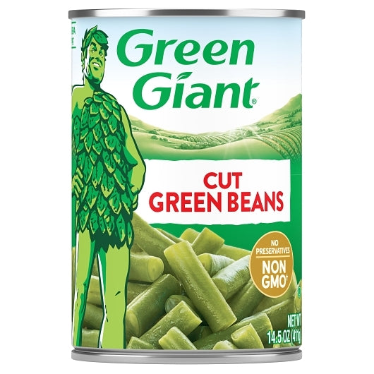 Green Giant Regular Cut Green Beans, 24 x 14.5 oz Case - Fruit & Sides