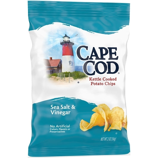 Cape Cod Potato Chips Sea Salt & Vinegar, 6 x 2 oz Case - DOT product image 2