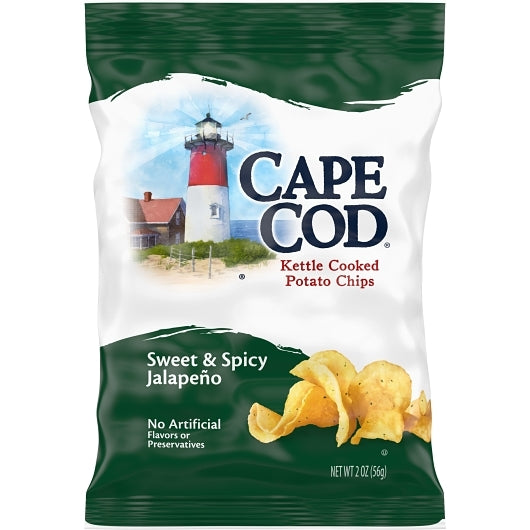 Cape Cod Jalapeno Potato Chip, 6 x 2 oz Case - Meat, Poultry & Seafood