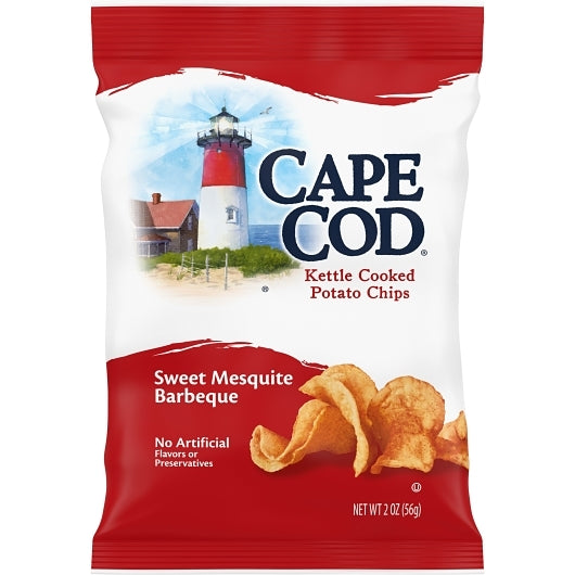 Cape Cod Sweet Mesquite Barbeque Potato Chips, 6 x 2 oz Case - Meat, Poultry & Seafood