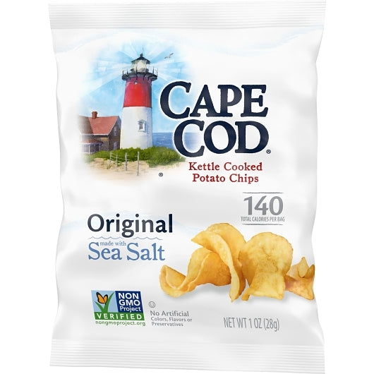 Cape Cod Kettle Chips Salted, 88 x 1 oz Case - Alternate product angle or state