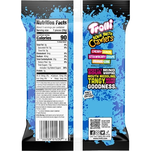 Trolli Sour Brite Crawlers Gummy Candy, 12 x 5 oz Case - DOT product image 8