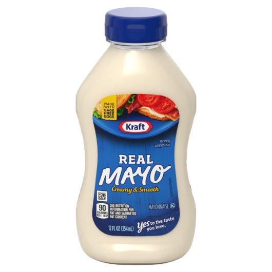 Kraft Squeeze Bottle Mayonnaise Bottle, 12 x 354 ML Case - Condiments & Sauces