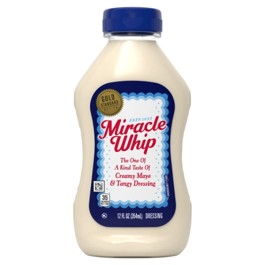 Miracle Whip Squeeze Mayonnaise Bottle, 12 x 12 fl oz Case - DOT product image 2