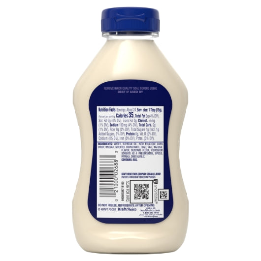 Miracle Whip Squeeze Mayonnaise Bottle, 12 x 12 fl oz Case - DOT product image 7